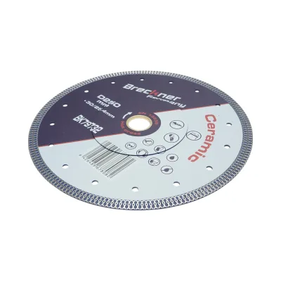 Disco diamantato turbo continuo 250x30/25,4 mm, segmento 10 mm per piastrelle, maiolica, ceramica dura Breckner Germany - immagine 3