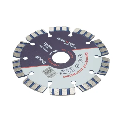 Disco diamantato turbo segmentato 125x22,23 mm, segmento 10 mm per cemento armato, pietra dura, autobloccanti Breckner Germany - immagine 3