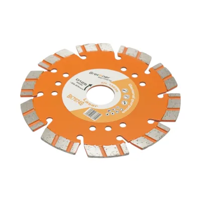 Disco diamantato turbo segmentato 125x22,23 mm, segmento da 10 mm per taglio di cemento armato, pietra dura, pavimentazioni e blocchi in cemento Breckner Germany - immagine 3