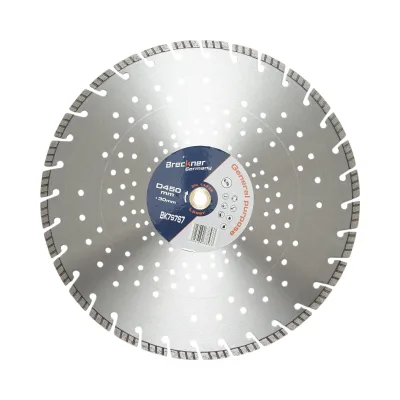 Disco diamantato turbo segmentato 450x30mm, segmento 10mm per cemento armato, pavimentazioni, archi, pietra dura Breckner Germany
