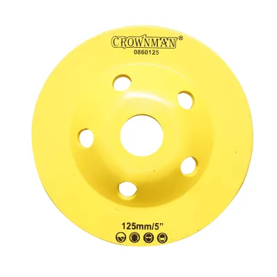 Disco diamantato turbo segmentato tipo coppa 125x22.23 mm per levigatura di cemento, granito e pietra, Crownman - immagine 2