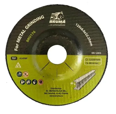 Disco flessibile T27 125x22,23x6mm per taglio e lucidatura metalli