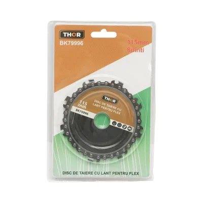 Disco flex catena motosega 115x22mm 9 denti per taglio legno THOR - immagine 2