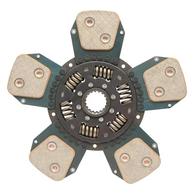 Disco frizione con ferodo e molla 18 scanalature per trattore forestale con motore Perkins