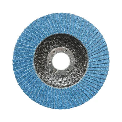 Disco lamellare abrasivo in zirconia T27 ZA80, 125x22mm per levigatura/lucidatura di metalli e acciaio inossidabile Breckner Germany - immagine 2