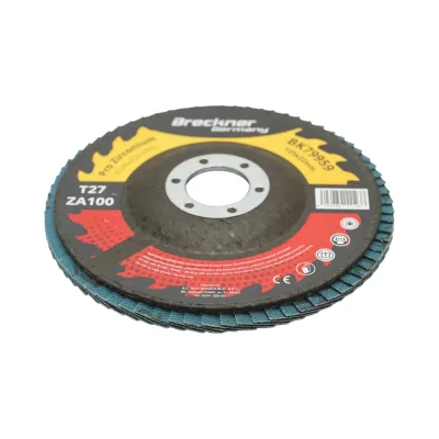 Disco lamellare in zirconia T27 ZA100, 125x22mm per levigatura/lucidatura di metalli e acciaio inossidabile Breckner Germany - immagine 3
