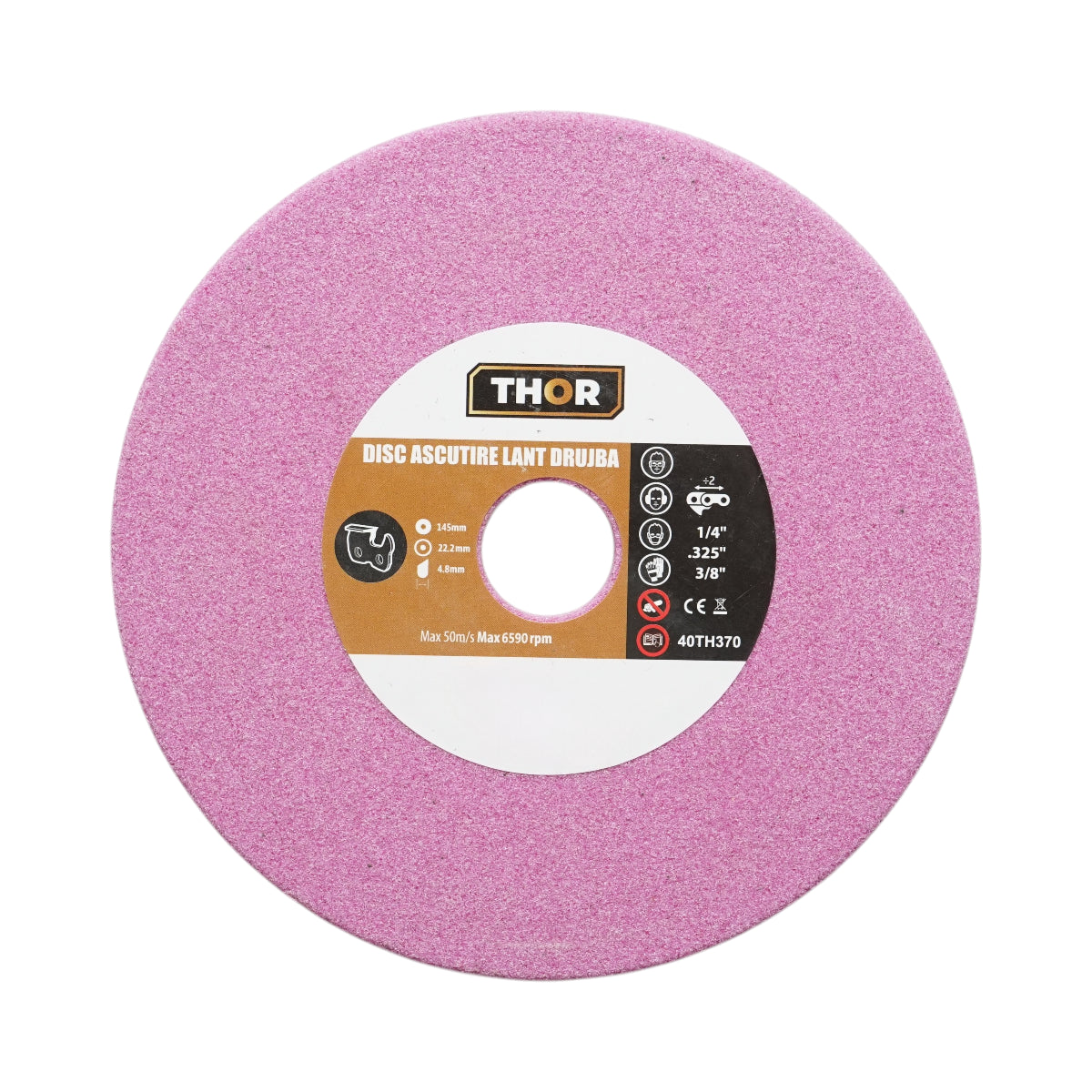 Disco per affilatura catena motosega 145x22,2x4,8mm, velocità 6590rpm THOR