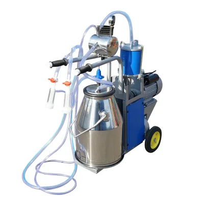 Dispositivo per mungitura di mucche, 1 postazione, 550W, 220V, bidone in acciaio inox da 25L, gruppo di mungitura con 2 manicotti, pressione del vuoto 45-50 kPa, pulsazioni 60-80 cpm. - immagine 2