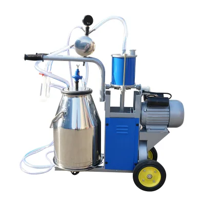 Dispositivo per mungitura di mucche, 1 postazione, 550W, 220V, bidone in acciaio inox da 25L, gruppo di mungitura con 2 manicotti, pressione del vuoto 45-50 kPa, pulsazioni 60-80 cpm. - immagine 7