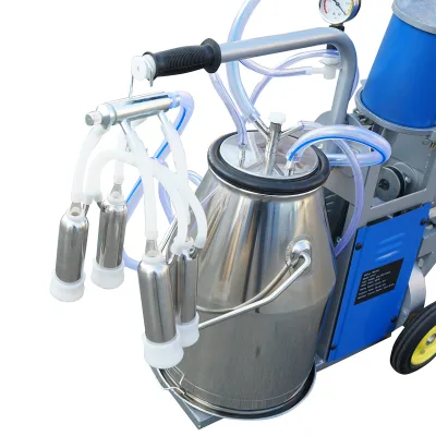 Dispositivo per mungitura di mucche, 1 postazione, 550W, 220V, bidone in acciaio inox da 25L, gruppo di mungitura con 4 manicotti, pressione del vuoto 45-50 kPa, pulsazioni 60-80 cpm - immagine 12