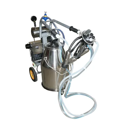 Dispositivo per mungitura di mucche, 1 postazione, 650W, bidone in acciaio inox da 25L, gruppo di mungitura con 4 manicotti, pressione del vuoto 45-50 kPa, pulsazioni 60-80 cpm - immagine 4