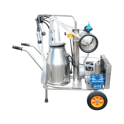 Dispositivo per mungitura di mucche, 1 postazione, 750W, 220V, bidone in acciaio inox da 25L, gruppo di mungitura con 4 manicotti, pressione del vuoto 40-50 kPa, pulsazioni 60-80 cpm. - immagine 4