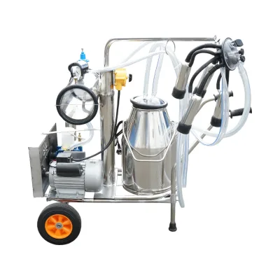 Dispositivo per mungitura di mucche, 1 postazione, 750W, 220V, bidone in acciaio inox da 25L, gruppo di mungitura con 4 manicotti, pressione del vuoto 40-50 kPa, pulsazioni 60-80 cpm. - immagine 6