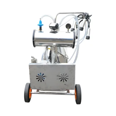 Dispositivo per mungitura di mucche, 1 postazione, 750W, 220V, bidone in acciaio inox da 25L, gruppo di mungitura con 4 manicotti, pressione del vuoto 40-50 kPa, pulsazioni 60-80 cpm. - immagine 8