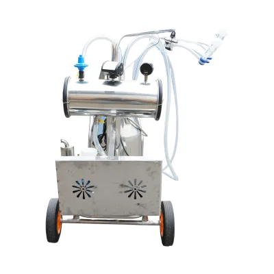 Dispositivo per mungitura di pecore, 1 postazione, 750W, 220V, bidone in acciaio inox da 25L, gruppo di mungitura con 2 manicotti, pressione del vuoto 40-50 kPa, pulsazioni 60-80 cpm - immagine 5