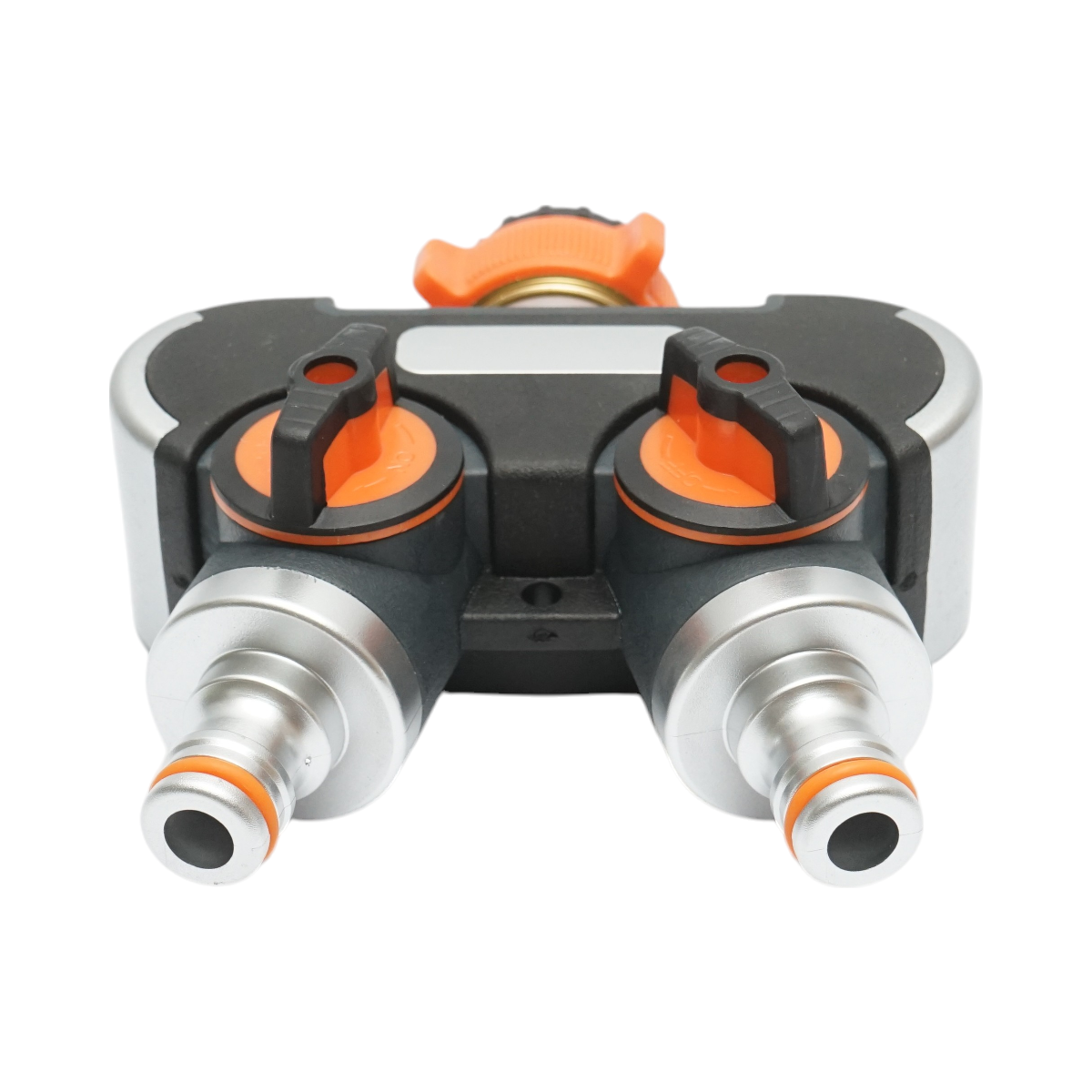 Distributore a 2 vie con rubinetti, connettori 1/2 e adattatore rubinetto 1/2-3/4 per tubo da giardino - immagine 4