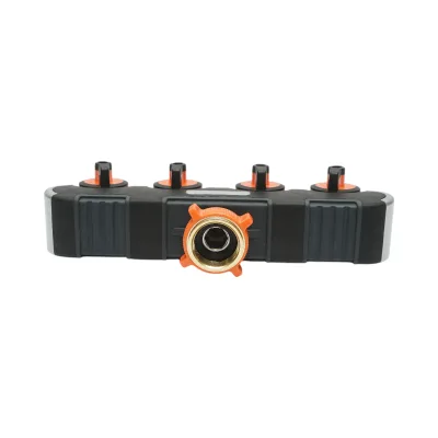 Distributore a 4 vie con rubinetti, connettori 1/2 e adattatore rubinetto 1/2-3/4 per tubo da giardino - immagine 11