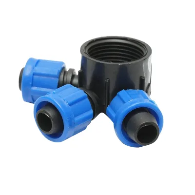 Distributore di connessione per tubo e banda di gocciolamento da 17mm con 3 teste per sistemi di irrigazione - immagine 4