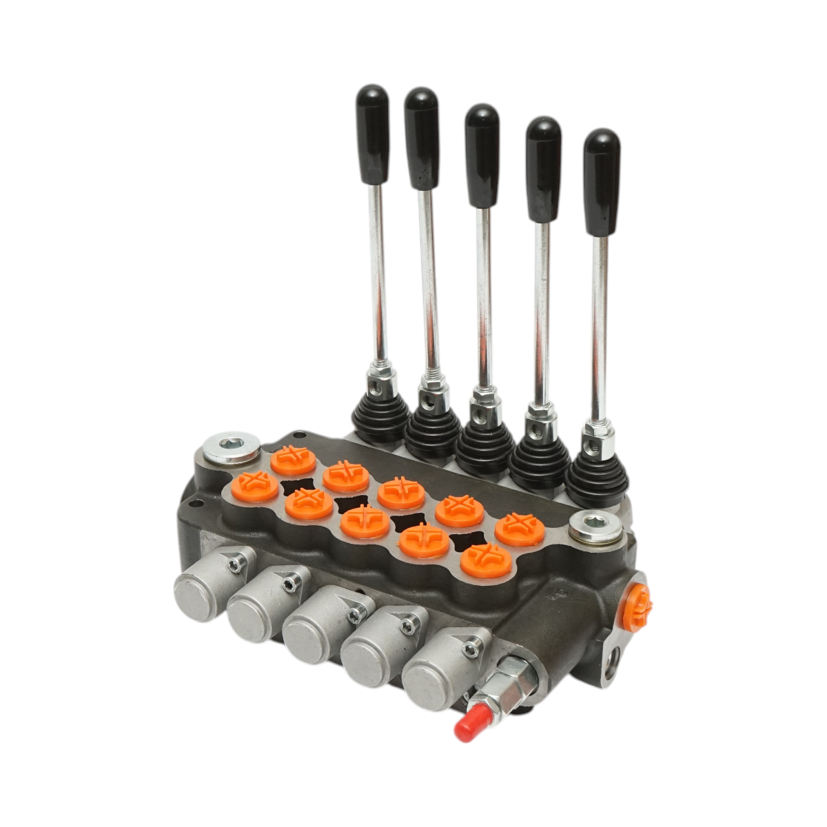 Distributore idraulico 5 leve, portata 80L/min, pressione 200 bar Breckner Germany