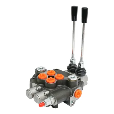Distributore idraulico a 2 leve, attacco di installazione M22x1,5 portata 80L/min Trattore Forestale Breckner Germany