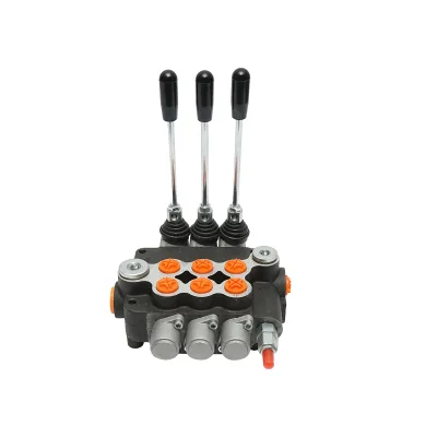 Distributore idraulico a 3 leve, portata 80L/min, con leva e riduzione inclusi -15 /+80 Breckner Germany - immagine 3