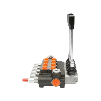 Distributore idraulico a 4 leve, portata 40L/min, con leva inclusa -15 /+80 Breckner Germany - immagine 4
