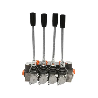 Distributore idraulico a 4 leve, portata 40L/min, con leva inclusa -15 /+80 Breckner Germany - immagine 5
