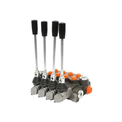 Distributore idraulico a 4 leve, portata 40L/min, con leva inclusa -15 /+80 Breckner Germany - immagine 7