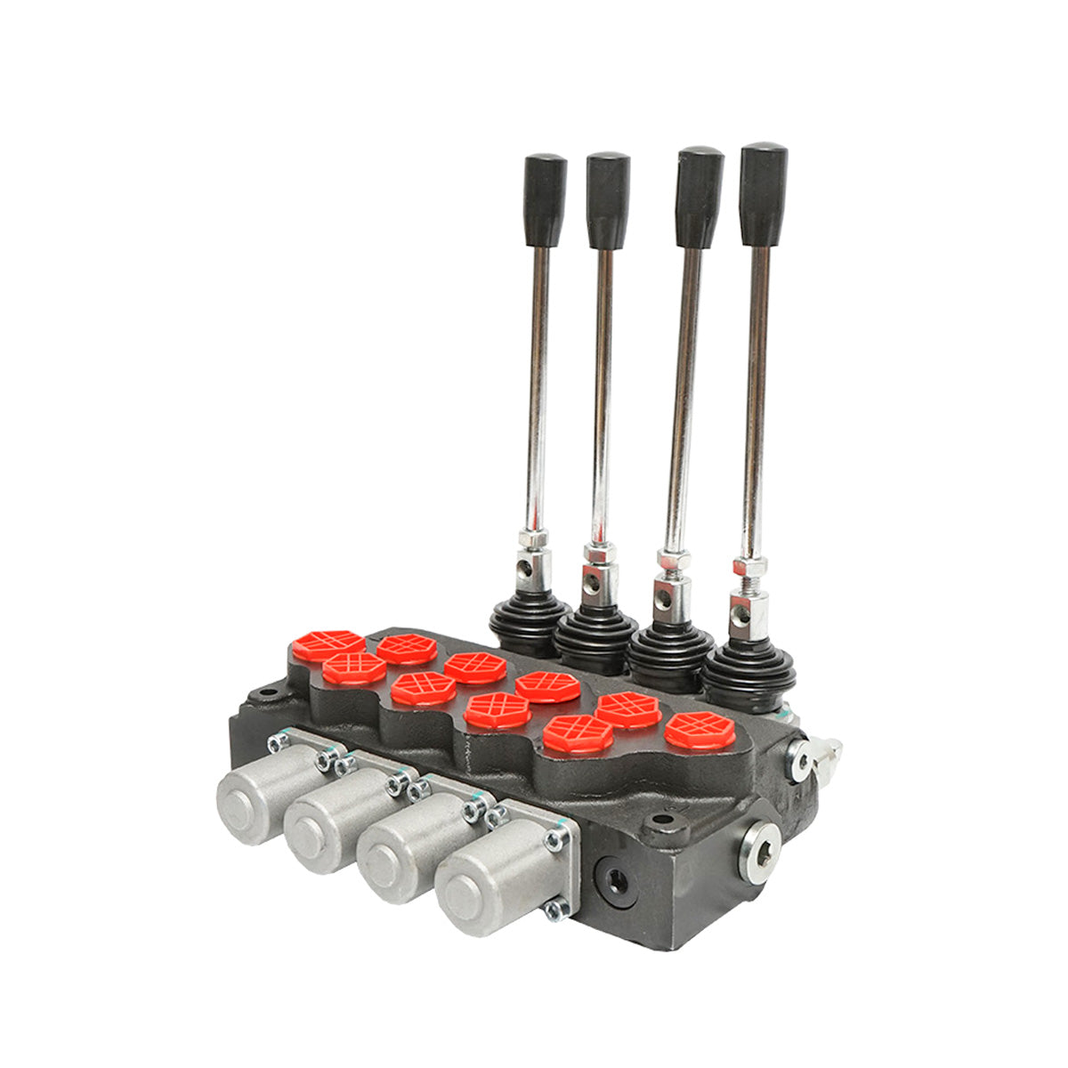 Distributore idraulico a 4 leve, valvola di sicurezza SD11, portata 80L/min, leva e riduzione -15 /+80 Breckner Germany - immagine 2