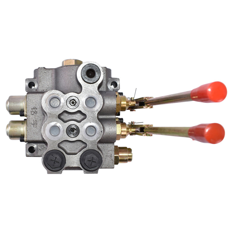 Distributore idraulico con due leve, pressione 200 bar, 80 L/min. (LEVE NON INCLUSE!) - immagine 6