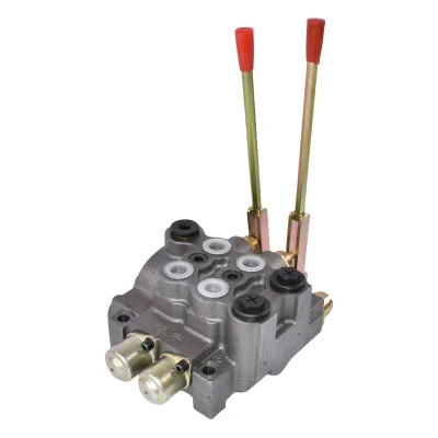 Distributore idraulico con due leve, pressione 200 bar, 80 L/min. (LEVE NON INCLUSE!) - immagine 2