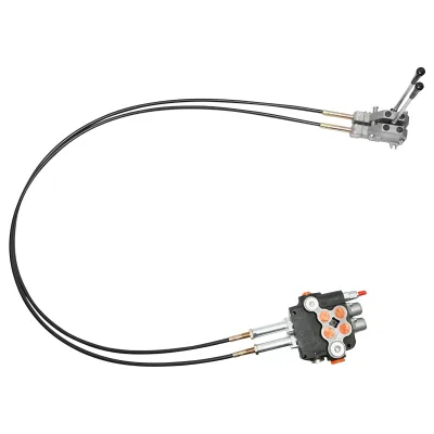 DISTRIBUTORE OLEODINAMICO 2 leve, lunghezza cavo 2m pressione 250 bar portata 80L/min - immagine 6