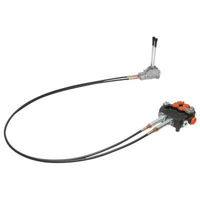 DISTRIBUTORE OLEODINAMICO 2 leve, lunghezza cavo 2m pressione 250 bar portata 80L/min - immagine 3