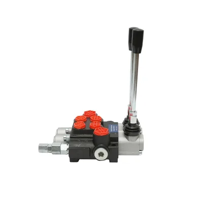 DISTRIBUTORE OLEODINAMICO a 2 leve portata 40L/min con leva e riduzione inclusa -15 /+80 - immagine 4