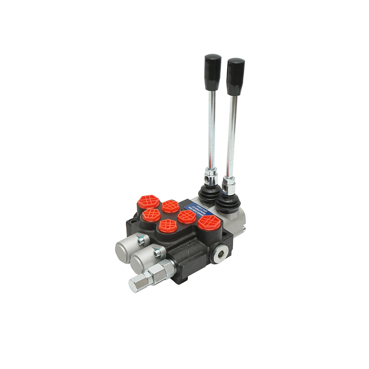 DISTRIBUTORE OLEODINAMICO a 2 leve portata 40L/min con leva e riduzione inclusa -15 /+80 - immagine 2