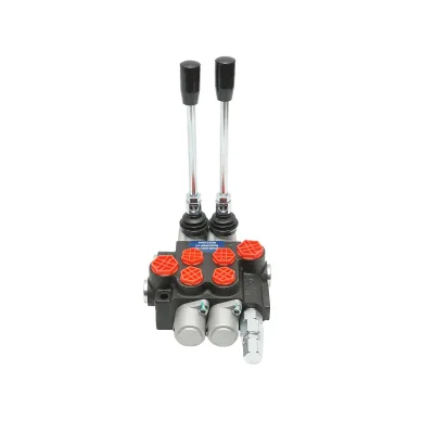 DISTRIBUTORE OLEODINAMICO a 2 leve portata 40L/min con leva e riduzione inclusa -15 /+80 - immagine 10