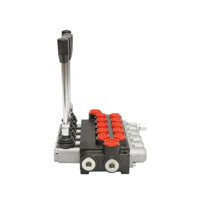 DISTRIBUTORE OLEODINAMICO a 5 leve portata 40L/min con leva e riduzione inclusa -15 /+80 - immagine 8