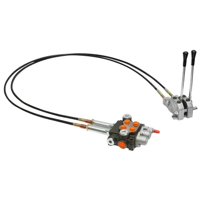DISTRIBUTORE OLEODINAMICO con 2 leve, lunghezza cavo 2,5 m pressione 250 bar portata 40 l/min - immagine 4