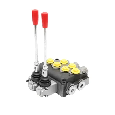 DISTRIBUTORE OLEODINAMICO con valvola di sicurezza 2 leve SD11 portata 80L/min -15 /+80 - immagine 3