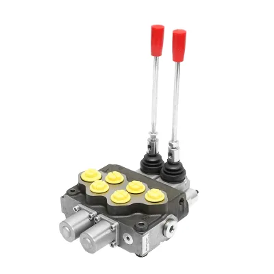 DISTRIBUTORE OLEODINAMICO con valvola di sicurezza 2 leve SD11 portata 80L/min -15 /+80