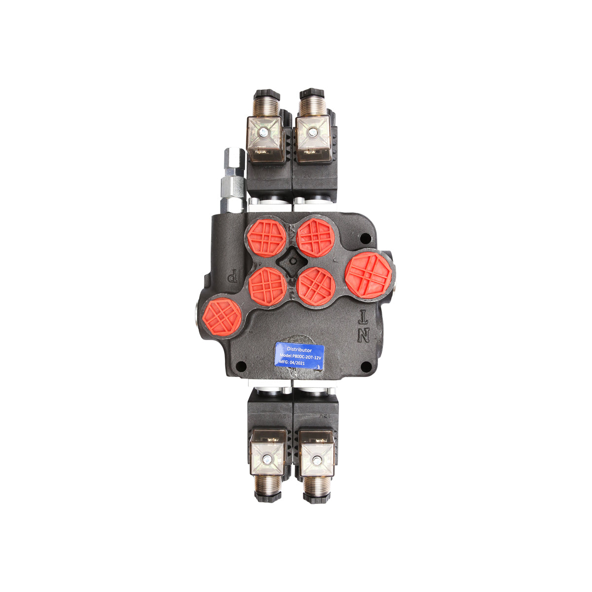 DISTRIBUTORE OLEODINAMICO ELETTRICO P80 a 2 vie, 12V