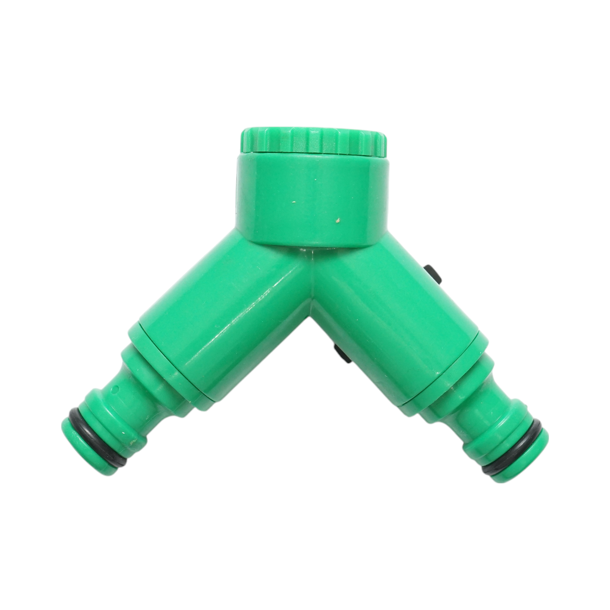 Distributore Y a 2 vie con rubinetti e connettore rapido per tubo da giardino 1/2-3/4 - immagine 3