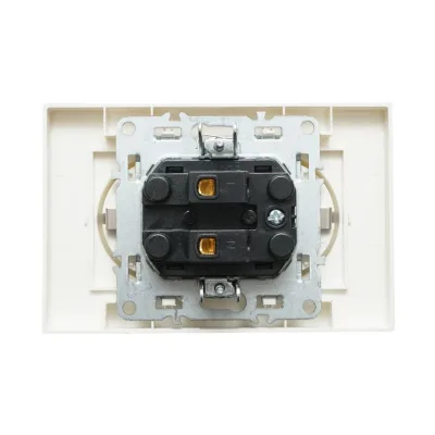Doppia presa schuko bianca da incasso 220V, 16A, ABS 83x150mm - immagine 6