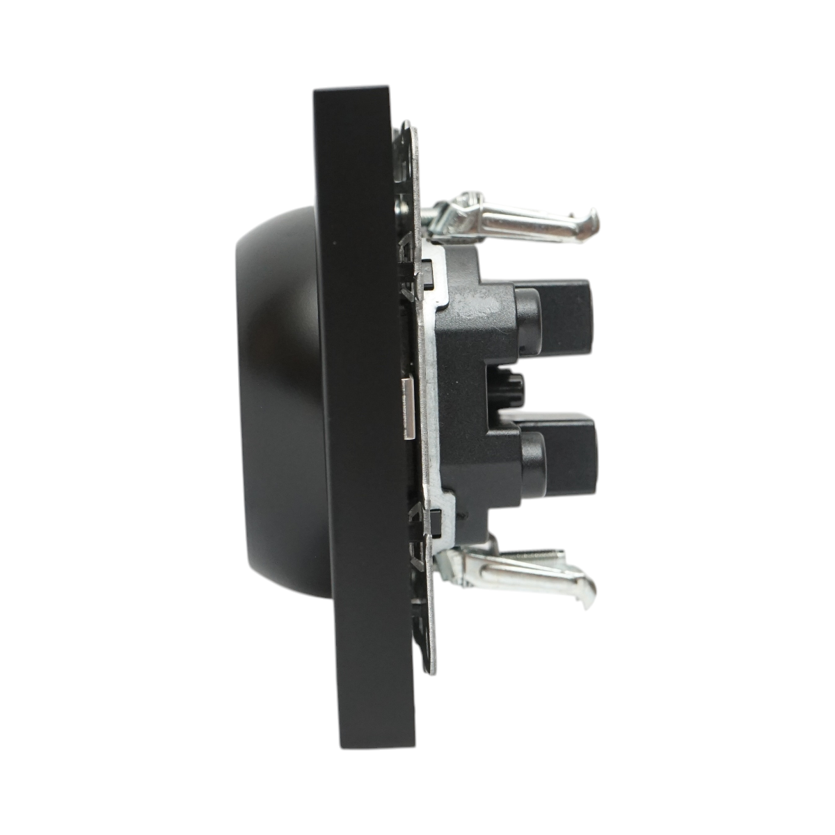 Doppia presa schuko nera da incasso 220V, 16A, ABS 83x150mm - immagine 10