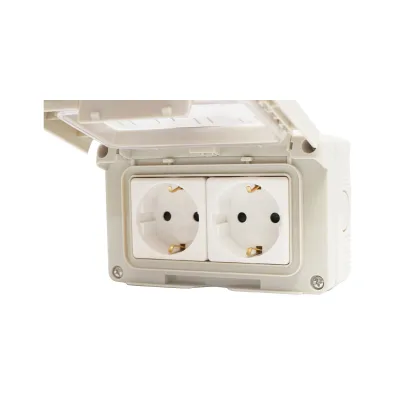 Doppia presa schuko PT IP55, 16A, 250V - immagine 6