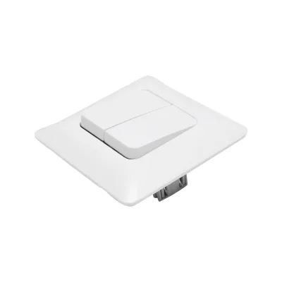 Doppio interruttore bianco ST 220V - 250V, 10A da incasso - immagine 8