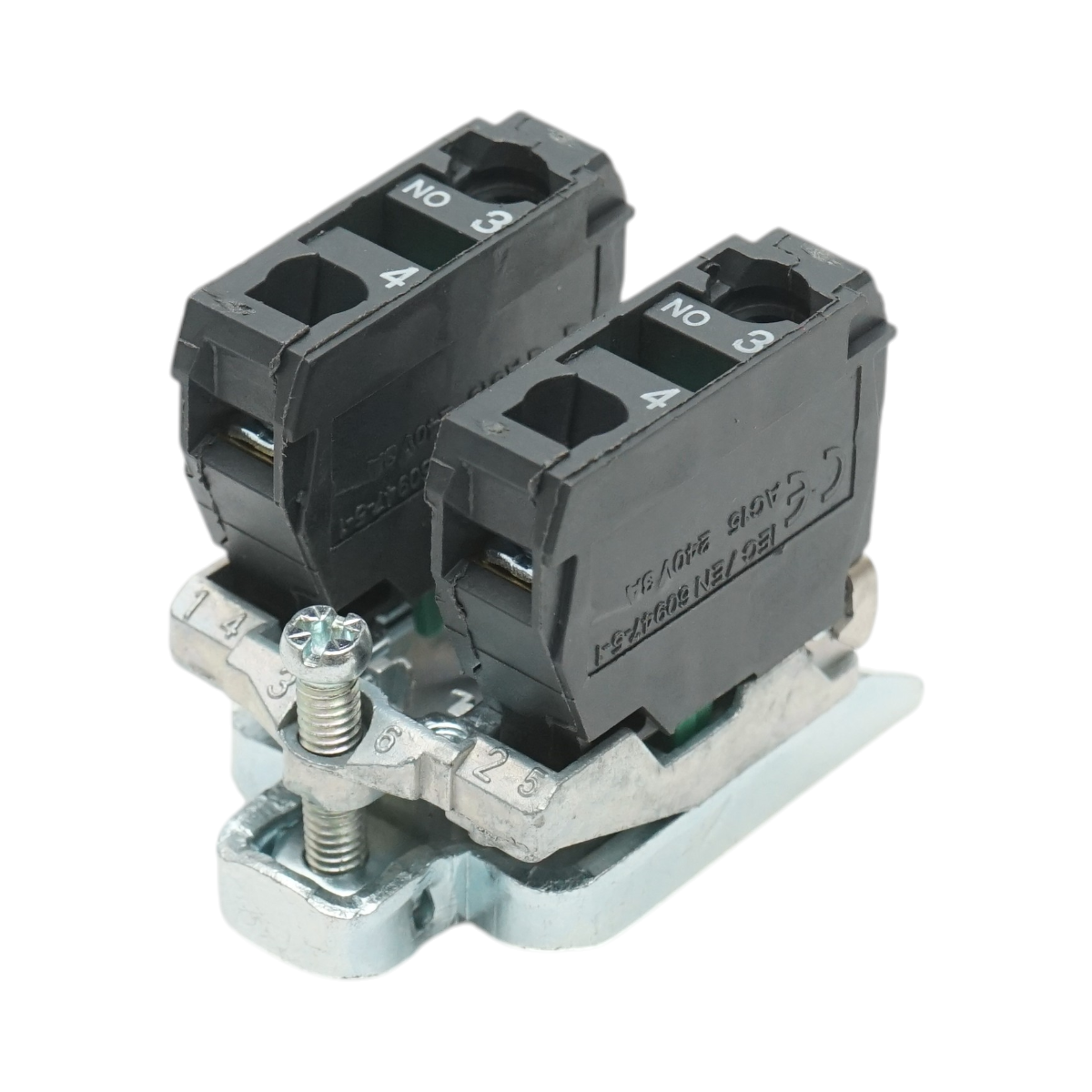 Elemento di blocco contatti ausiliari in metallo 2NO 240V/10A TB4 Breckner Germany - immagine 3