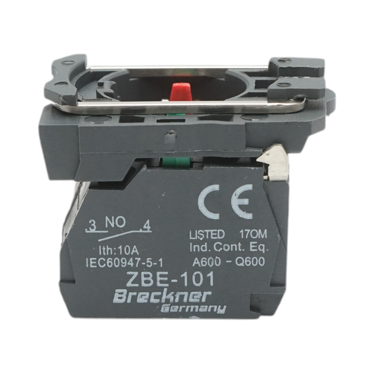 Elemento di blocco contatti ausiliari in plastica 1NO+1NC 240V/10A TB5 Breckner Germany - immagine 2