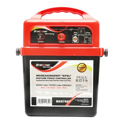 Elettrificatore 9-12V o 220V, 1 Joule, 5 km per recinzione elettrica Breckner Germany - immagine 3