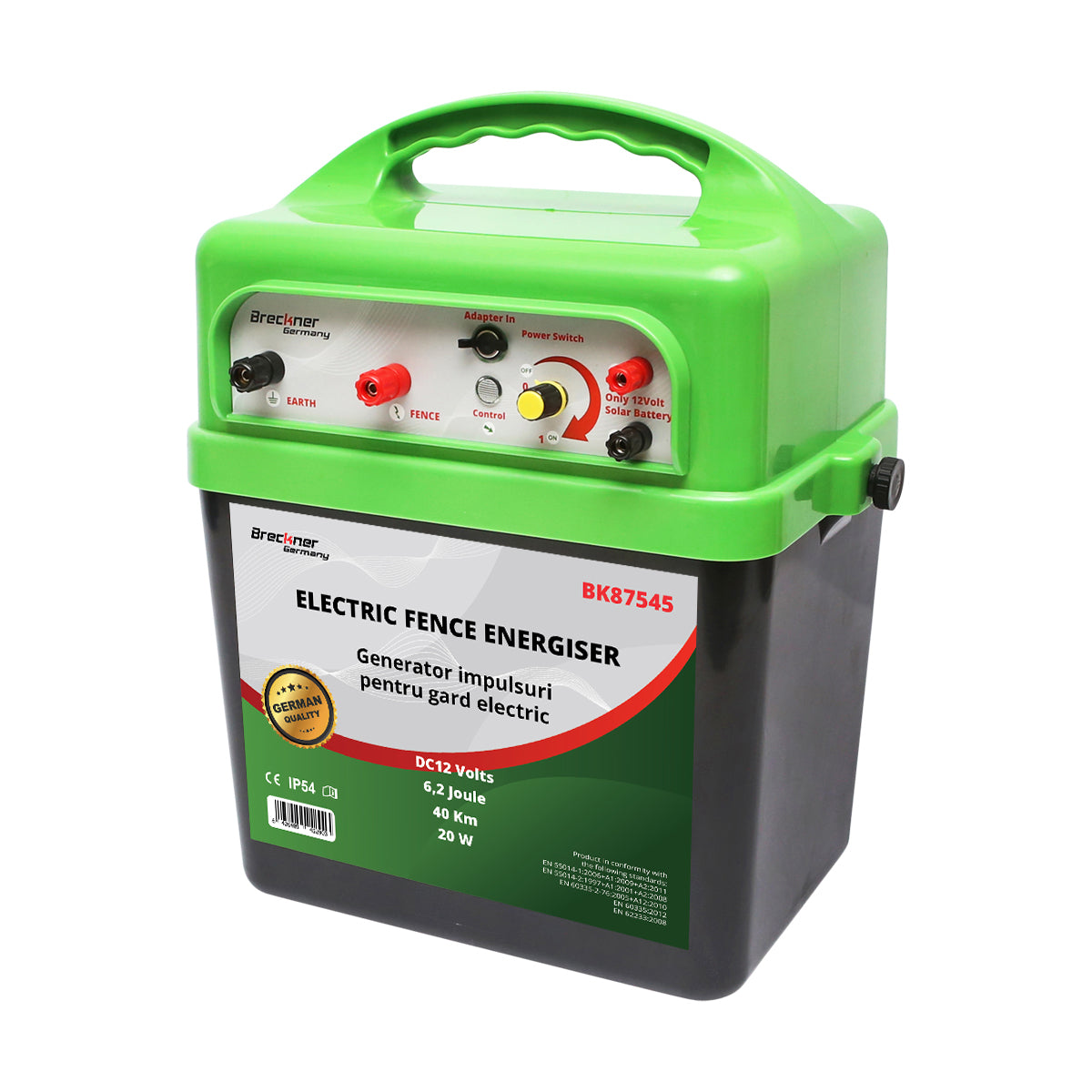 ELETTRIFICATORE A DOPPIA ALIMENTAZIONE PER RECINTO ELETTRICO DC 220V/AC 12V 6,2 Joule, 40 km Recinto elettrico Breckner Germany - immagine 3